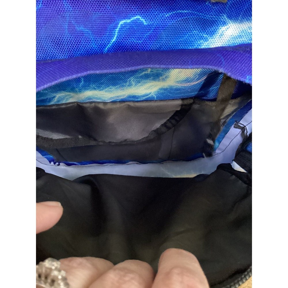 Trans By Jansport Blue Supermax Its Electric Laptop Sleeve Zipper Backpack 17" - Picture 7 of 13